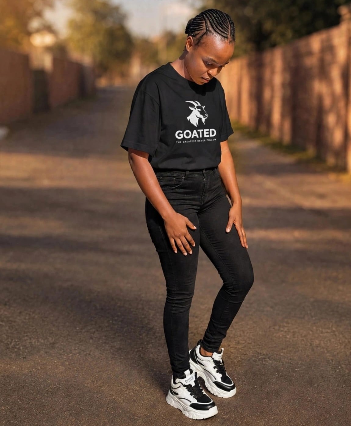 GOATED streetwear campaign photograph